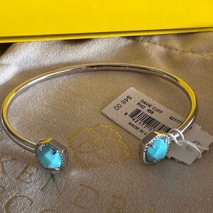 Kendra Scott Silver Bracelet with Turquoise Accents